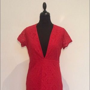 Forever 21 Red Maxi with Front Slit